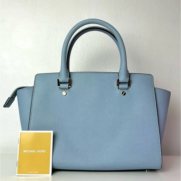 ♥️ Michael Kors blue satchel ♥️ - Picture 2 of 5